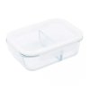 SZKLANY POJEMNIK 1300ml LUNCH BOX Z PRZEGRODĄ SZCZELNY 5624